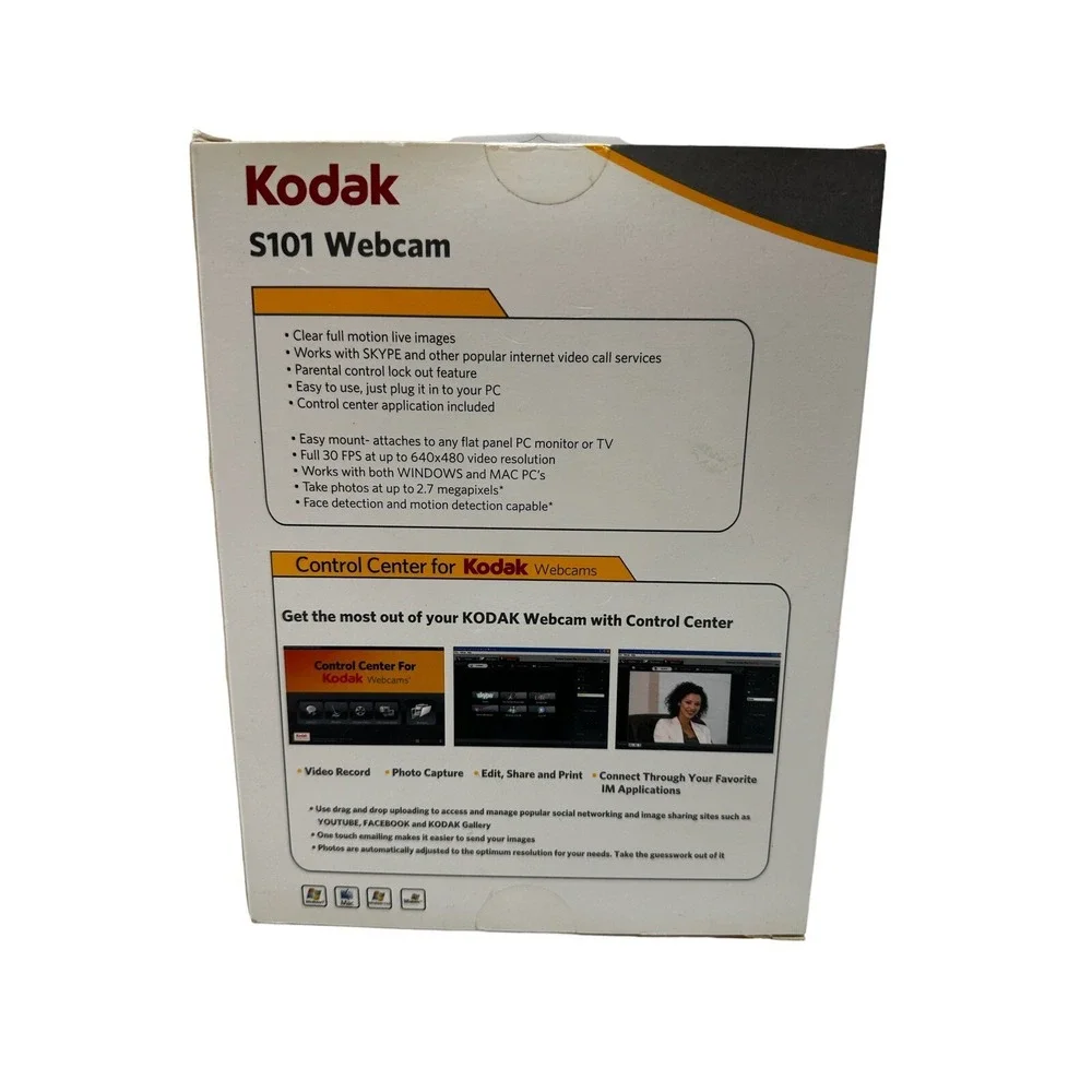 Kodak Webcam Built In‎ Microphone S101 New in Package Mac or Windows